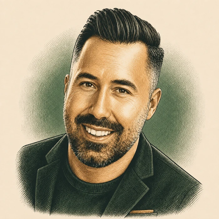 Illustrated portrait of Phil Uhrik, Licensed Real Estate Salesperson at Win Morrison Realty